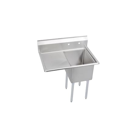 Elkay Elkay Economy Scullery Sink 1Comp 12" Bowl 24" LDrainboard 50x29x45 E1C24X24-L-24X